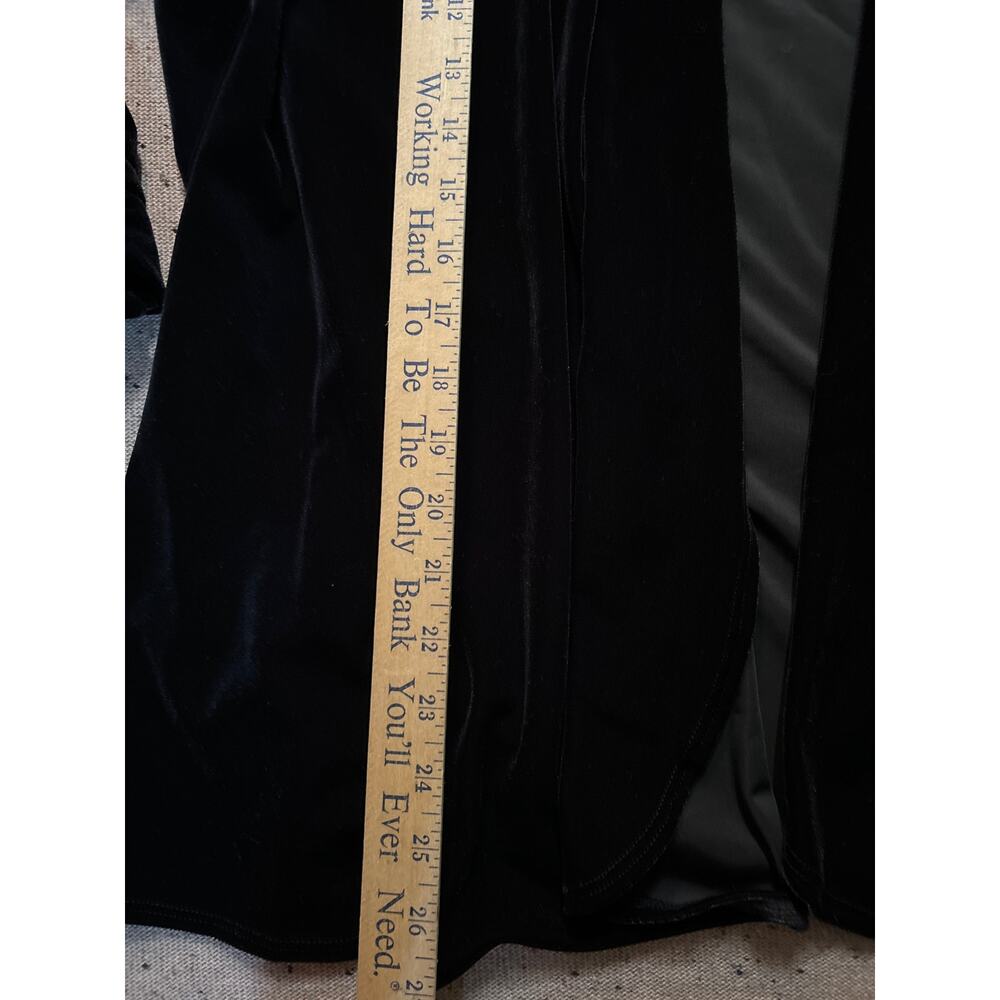 Susan Graver Velvet Open Drape Cardigan Women’s Black Large Scrunch Sleeve - Picture 5 of 7